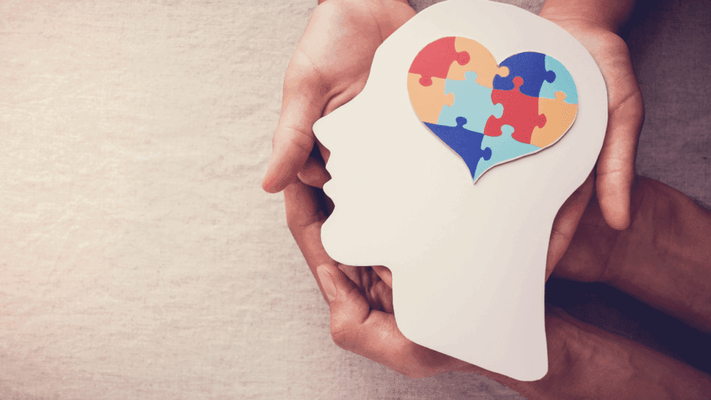 Complete Brain Puzzle: Overcoming Mental Illness with Mental Health Support and Neuroscience Practice Complete brain puzzle representing mental health recovery through neuroscience-based practice and targeted treatment