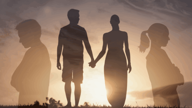 Couple holding hands, symbolizing acceptance of imperfections and embracing vulnerability in their relationship