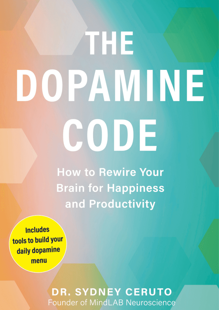 The Dopamine Code book cover by Dr. Sydney Ceruto helps with dopamine anchoring.